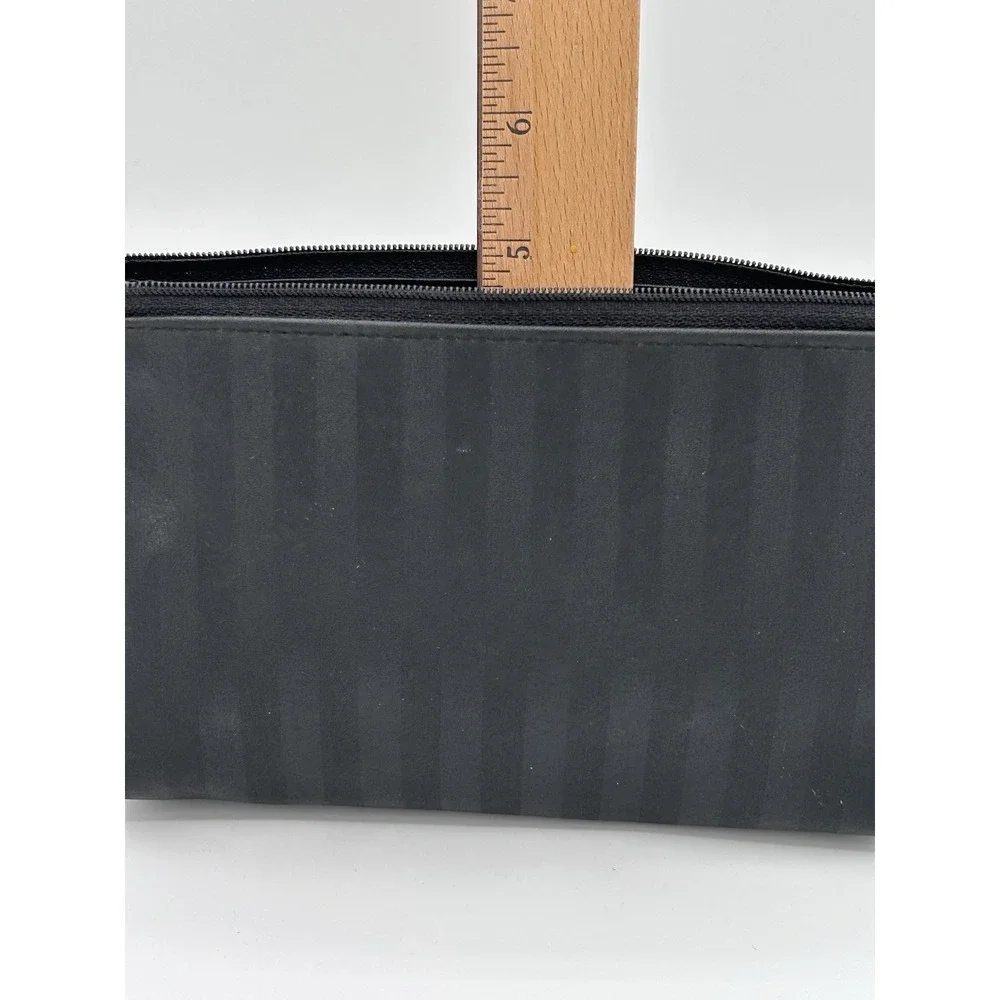 Vintage Mary Kay MK Logo Zipper Charm Makeup Cosmetic Bag Pouch Black Never Used